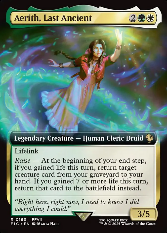Aerith, Last Ancient 163 (Commander: FINAL FANTASY)  - Extended Art Foil