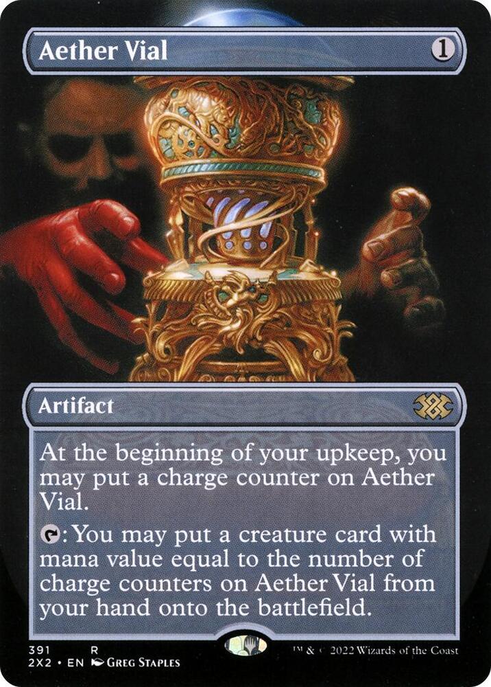 Aether Vial Borderless 391 (Double Masters 2022)