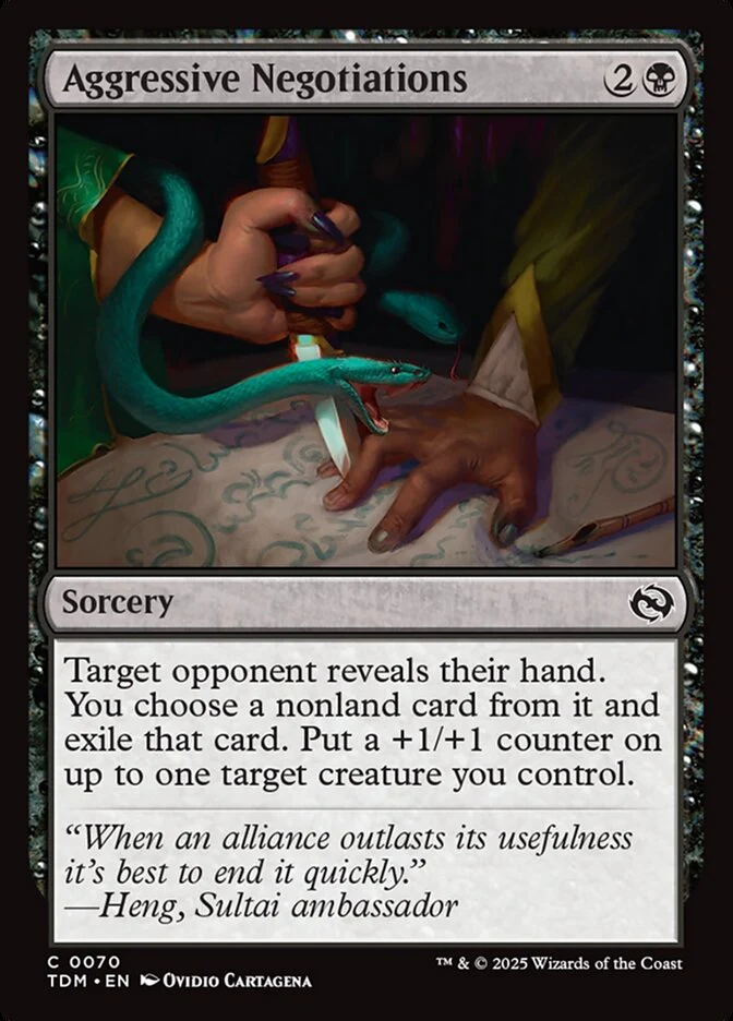 Aggressive Negotiations 70 (Tarkir: Dragonstorm)  - Foil