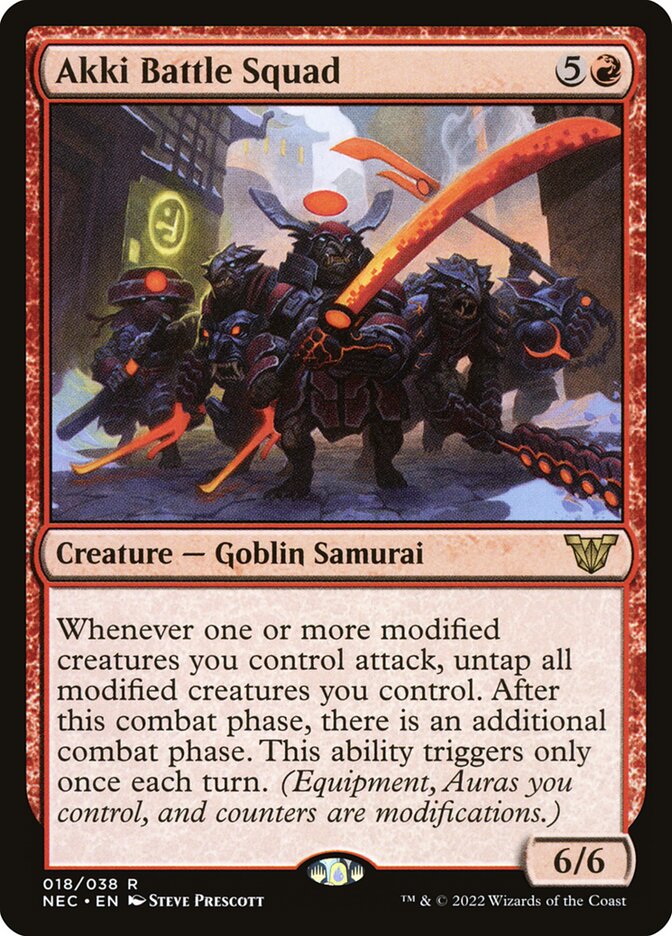 Akki Battle Squad 18/38 (Commander: Kamigawa: Neon Dynasty)