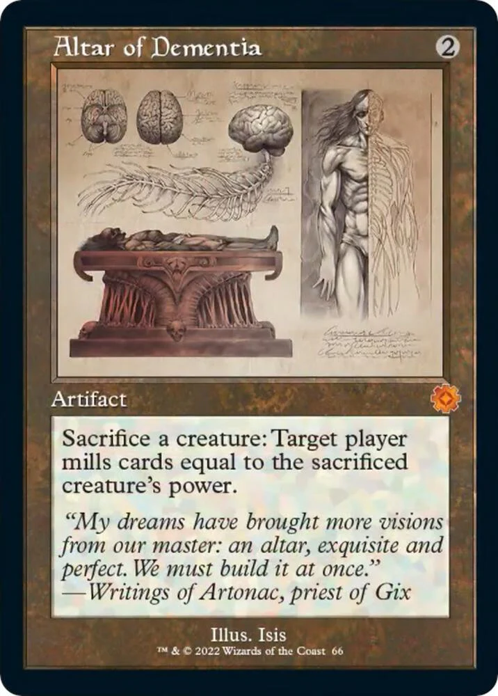 Altar of Dementia Schematic 66/63 (The Brothers' War: Retro Frame Artifacts)
