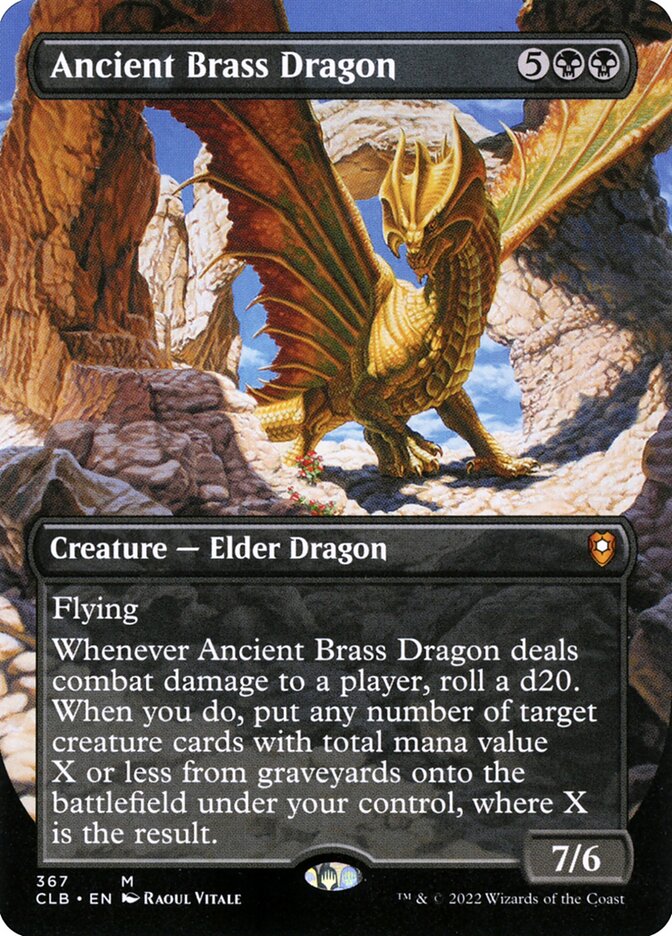 Ancient Brass Dragon Borderless 367 (Commander Legends: Battle for Baldur's Gate)