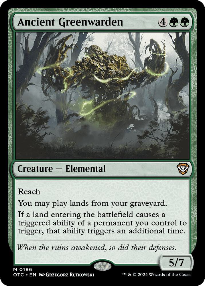 Ancient Greenwarden 186/342 (Commander: Outlaws of Thunder Junction)