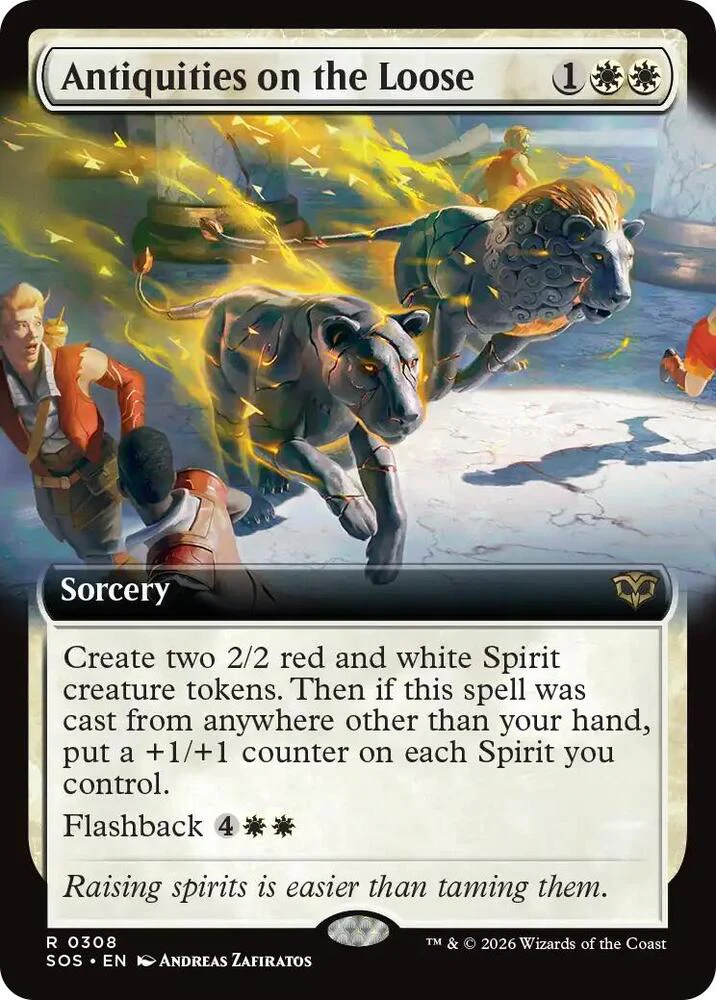 Antiquities on the Loose Extended Art 308 (Secrets of Strixhaven) - Extended Art Foil