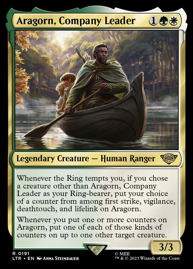 Aragorn, Company Leader 191/281 (Universes Beyond: The Lord of the Rings: Tales of Middle-earth)  - Foil