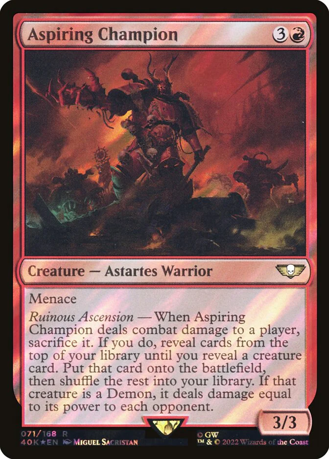 Aspiring Champion 71โ
/617 (Universes Beyond: Warhammer 40,000) - Surge Foil