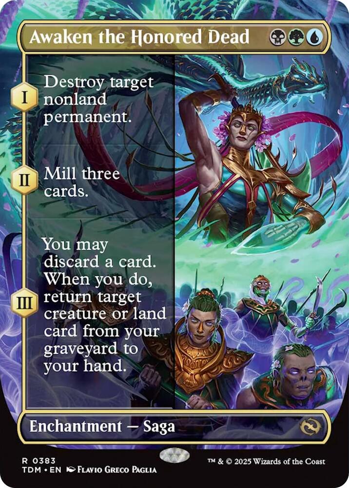 Awaken the Honored Dead 383 (Tarkir: Dragonstorm)  - Borderless Foil