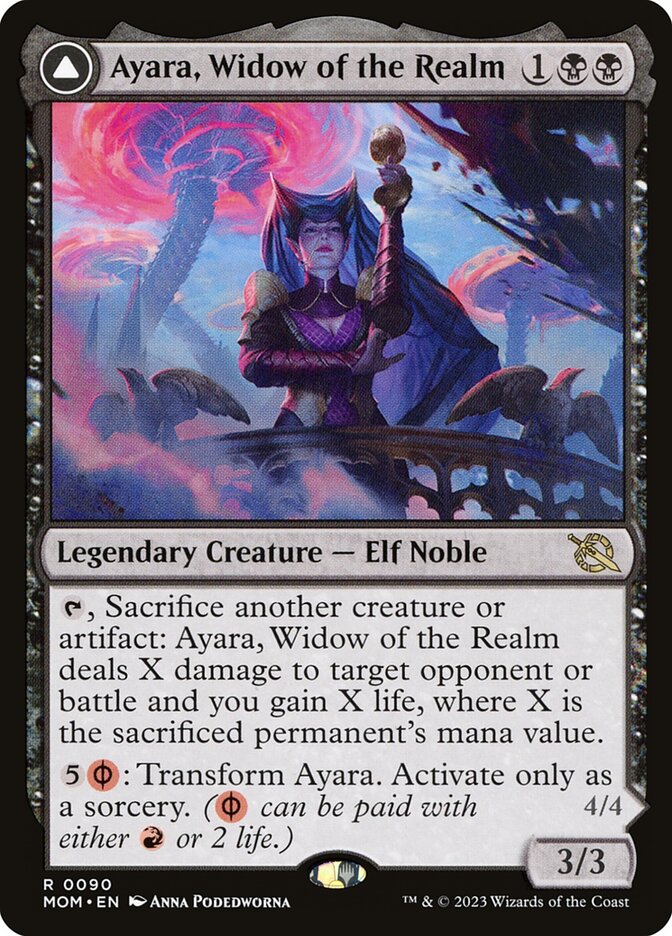 Ayara, Widow of the Realm // Ayara, Furnace Queen 90/291 (March of the Machine)