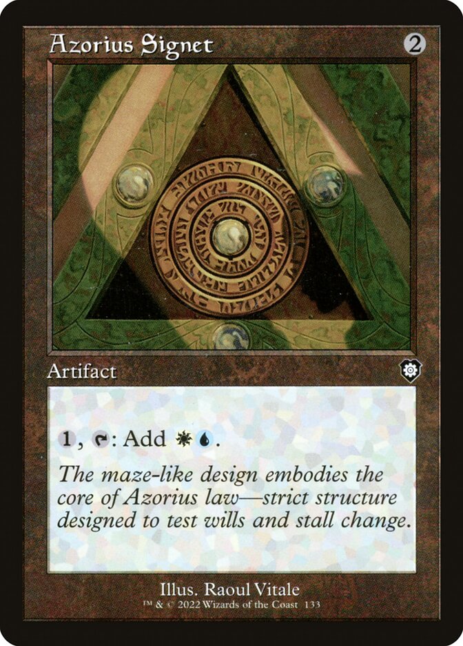Azorius Signet Retro Frame 133 (Commander: The Brothers' War)