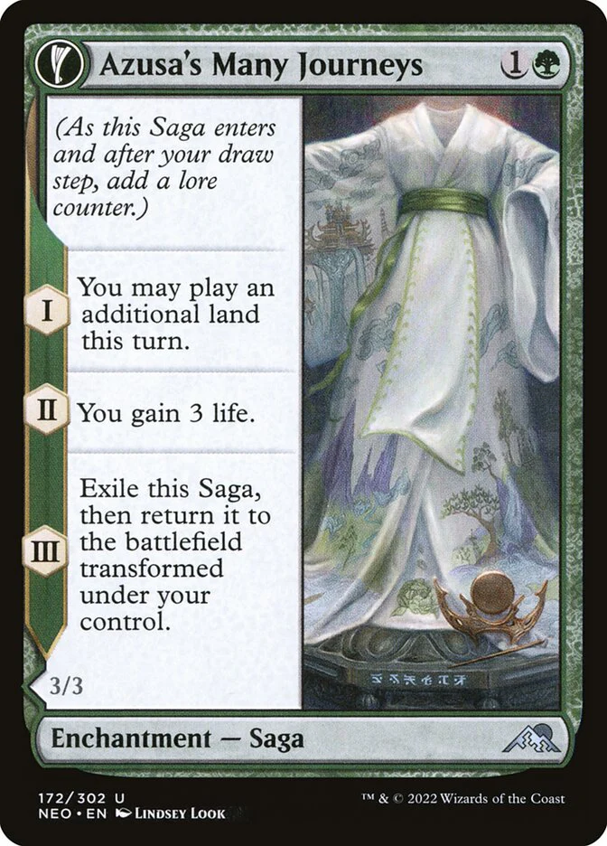 Azusa's Many Journeys // Likeness of the Seeker 172/302 (Kamigawa: Neon Dynasty)