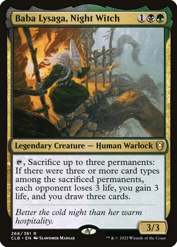 Baba Lysaga, Night Witch 266/361 (Commander Legends: Battle for Baldur's Gate)