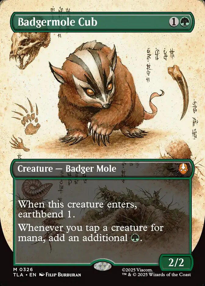 Badgermole Cub  326/286 (Avatar: The Last Airbender)  - Borderless Foil