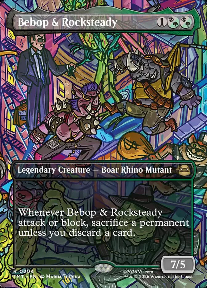 Bebop & Rocksteady 204/190 (Teenage Mutant Ninja Turtles)  - Borderless Foil