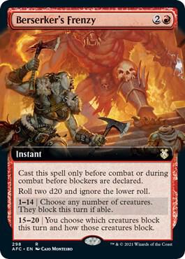 Berserkers Frenzy Extended Art 298 (Commander: Adventures in the Forgotten Realms)