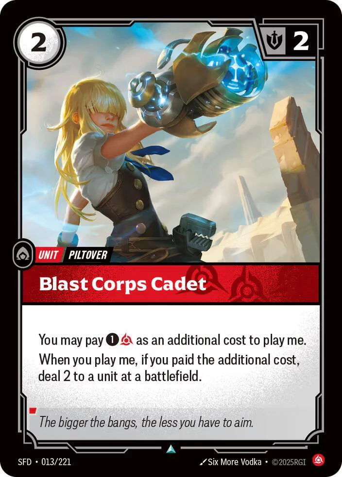 Blast Corps Cadet 013/221 (Riftbound Organized Play Promotional Cards) - Foil