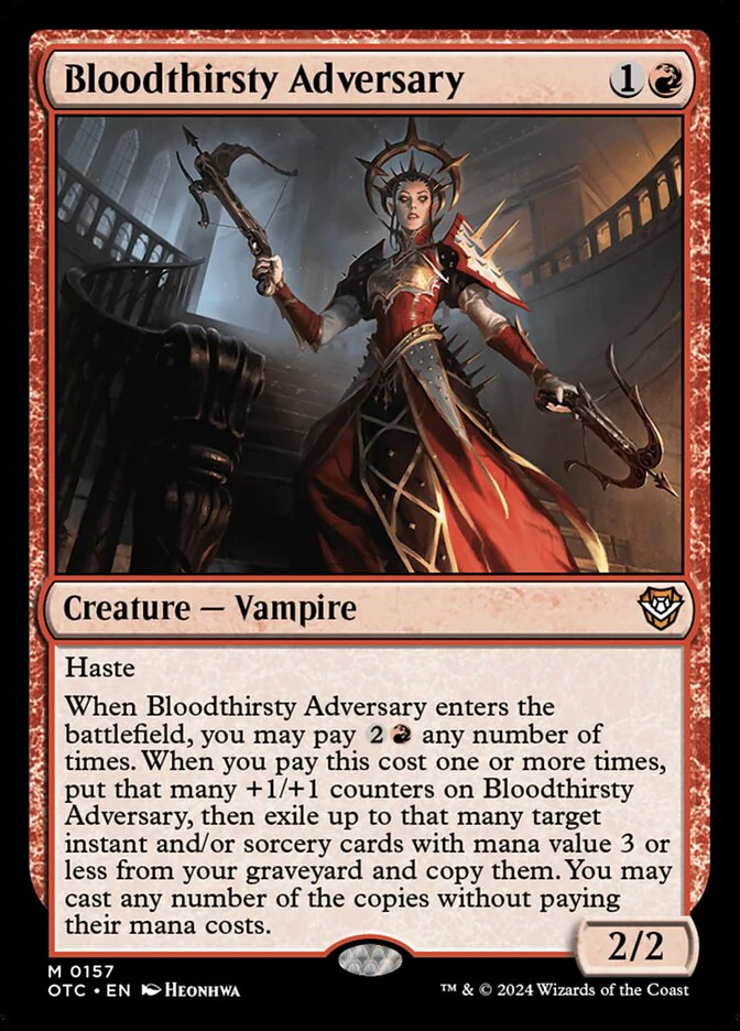 Bloodthirsty Adversary 157/342 (Commander: Outlaws of Thunder Junction)