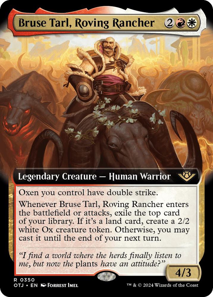 Bruse Tarl, Roving Rancher 350/286 (Outlaws of Thunder Junction)  - Extended Art Foil