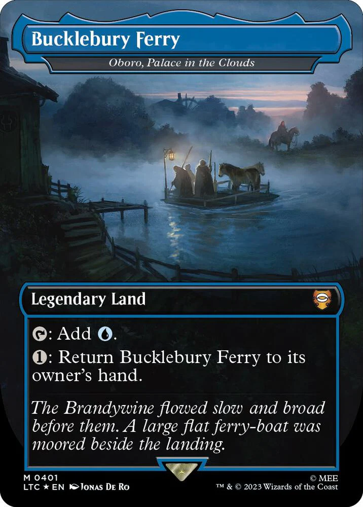 Bucklebury Ferry Oboro Palace in the Clouds Borderless Surge Foil 401 (Commander: The Lord of the Rings: Tales of Middle-earth)  - Borderless Surge Foil