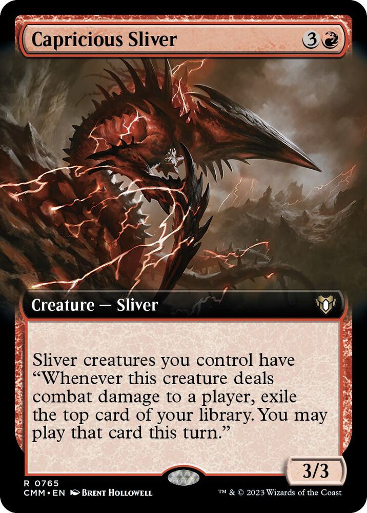 Capricious Sliver 765/451 (Commander Masters)  - Extended Art Foil