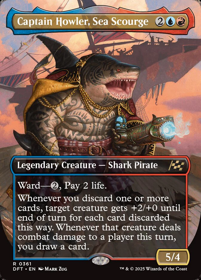 Captain Howler, Sea Scourge 361 (Aetherdrift) - Borderless Foil