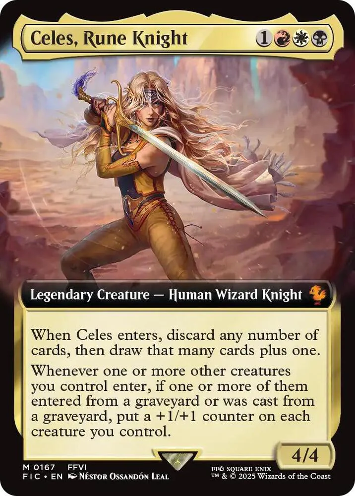 Celes, Rune Knight 167 (Commander: FINAL FANTASY)  - Extended Art Foil