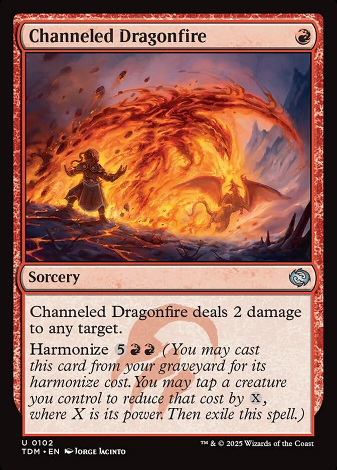 Channeled Dragonfire 102/291 (Tarkir: Dragonstorm)  - Foil