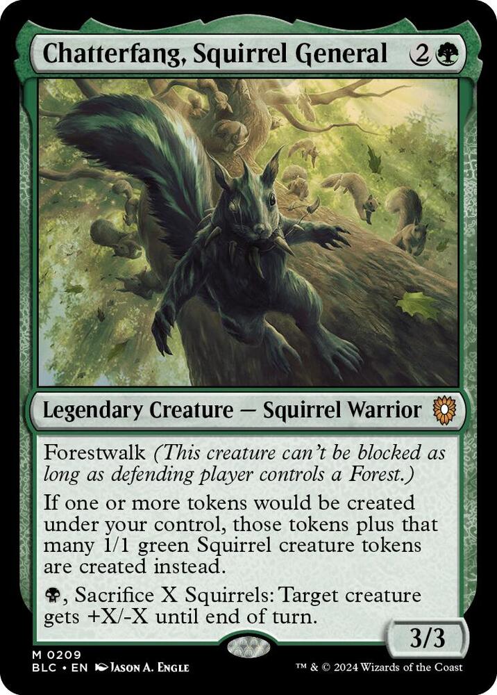 Chatterfang, Squirrel General 209 (Commander: Bloomburrow)