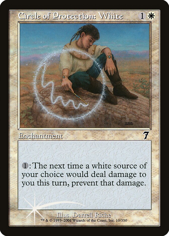 Circle of Protection: White 10★/350 (7th Edition)  - Foil