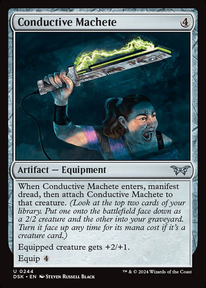 Conductive Machete 244/286 (Duskmourn: House of Horror)  - Foil