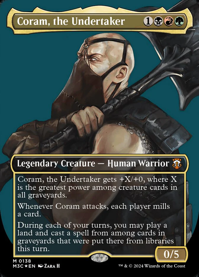 Coram, the Undertaker 138/411 (Commander: Modern Horizons 3) - Borderless Ripple Foil