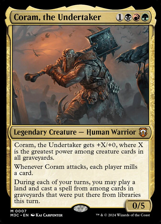 Coram, the Undertaker 7/411 (Commander: Modern Horizons 3) - Foil