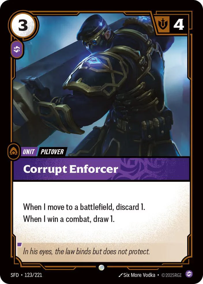 Corrupt Enforcer 123/221 (Spiritforged)  - Foil