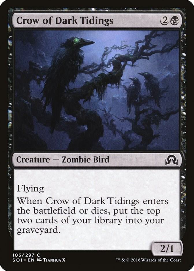 Crow of Dark Tidings 105/297 (Shadows over Innistrad)  - Foil