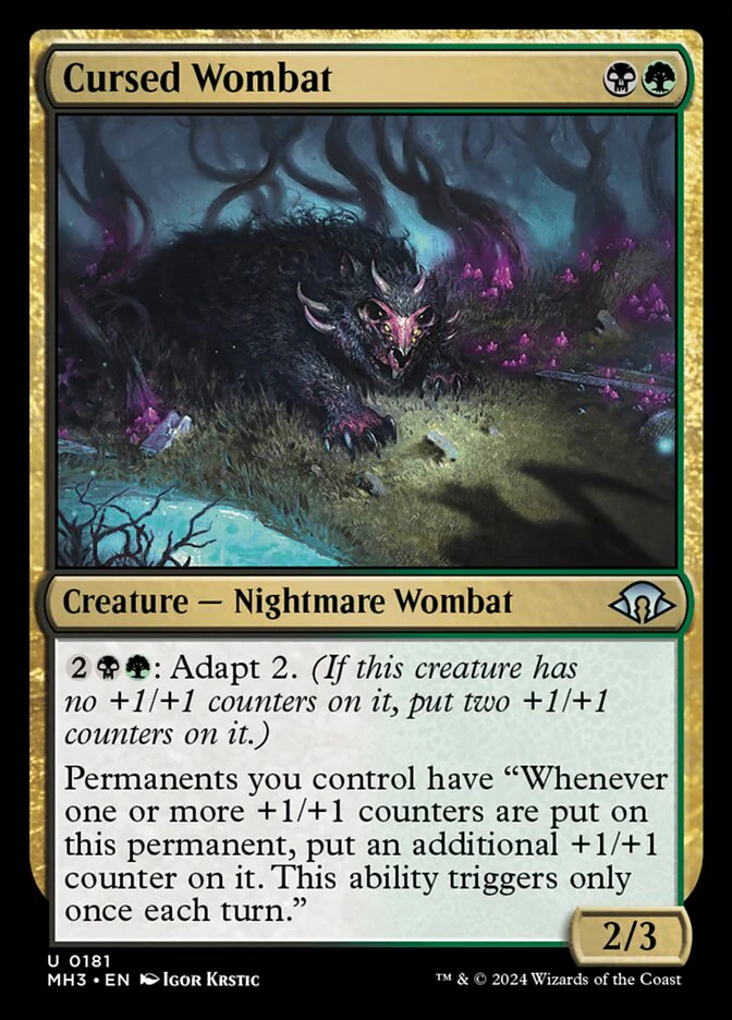 Cursed Wombat 181/319 (Modern Horizons 3) - Foil