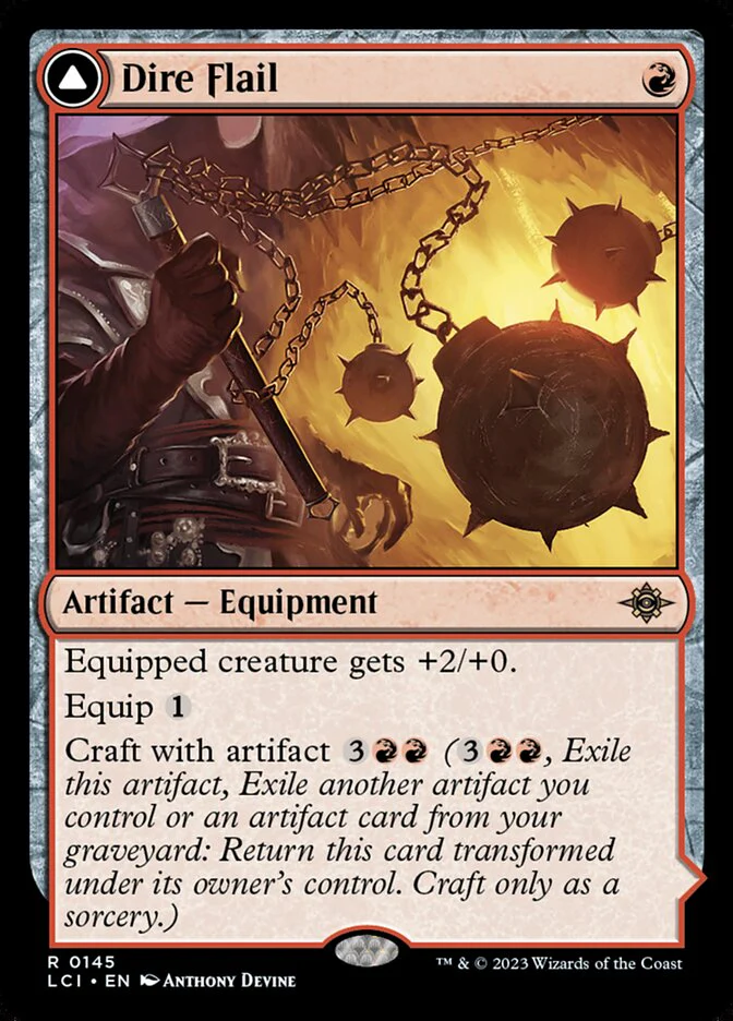 Dire Flail // Dire Blunderbuss 145/291 (The Lost Caverns of Ixalan)  - Foil
