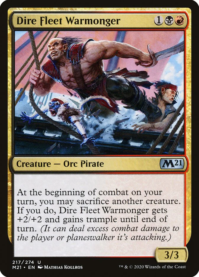 Dire Fleet Warmonger 217/274 (Core Set 2021)