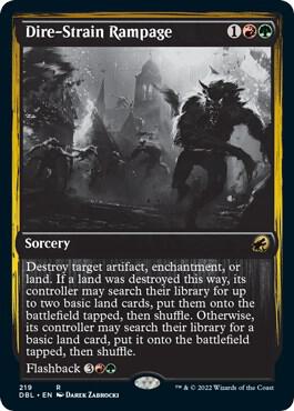 Dire Strain Rampage 219/534 (Innistrad: Double Feature)  - Foil