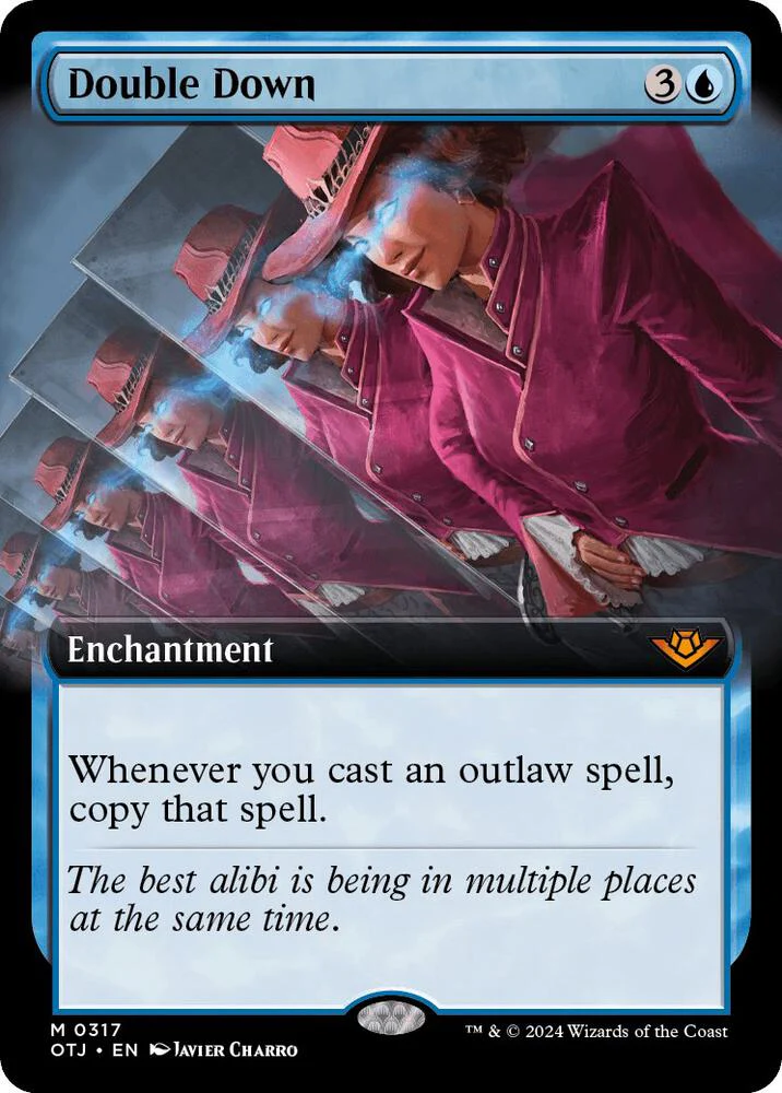 Double Down 317/286 (Outlaws of Thunder Junction)  - Extended Art Foil