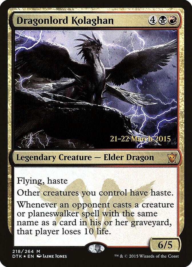 Dragonlord Kolaghan 218s/51 (Prerelease Cards)  - Foil