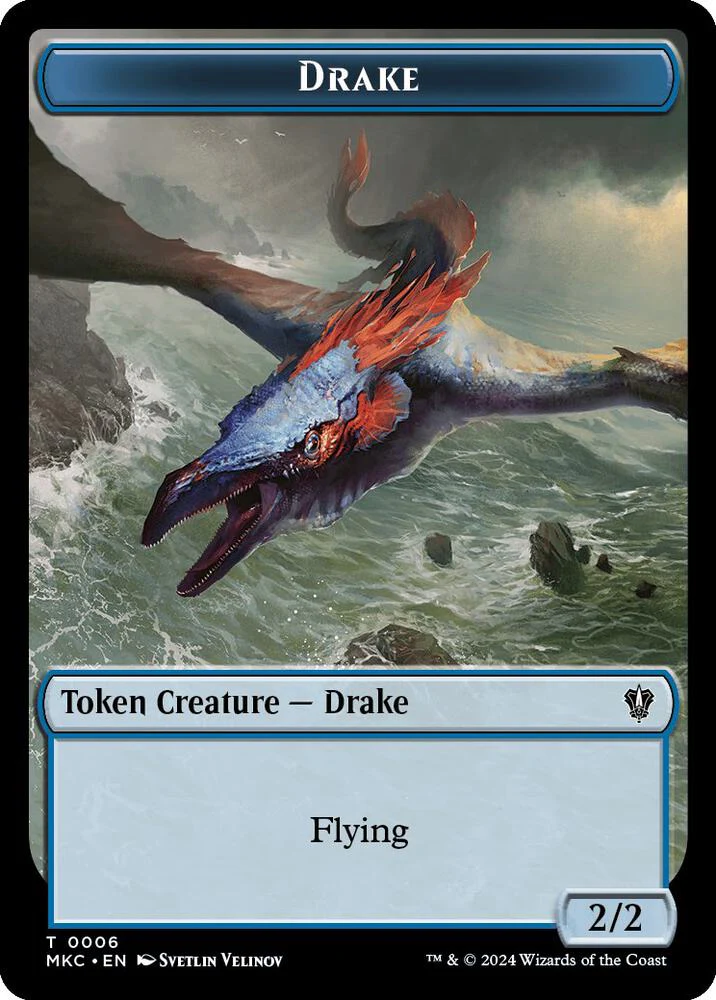 Drake Komas Coil Double Sided Token 6 // 7 (Commander: Murders at Karlov Manor)