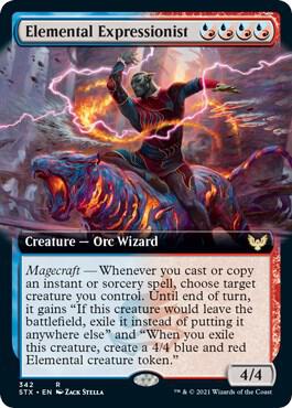 Elemental Expressionist Extended Art 342/275 (Strixhaven: School of Mages)  - Foil
