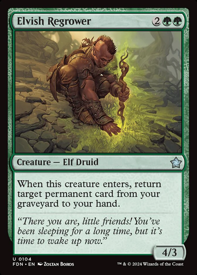Elvish Regrower 104/291 (Foundations)  - Foil
