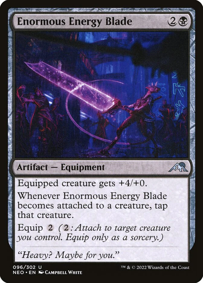Enormous Energy Blade 96/302 (Kamigawa: Neon Dynasty)  - Foil