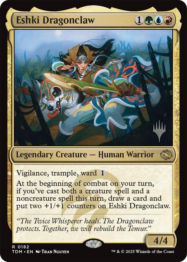 Eshki Dragonclaw 182p/166 (Promo Pack: Tarkir: Dragonstorm)  - Foil