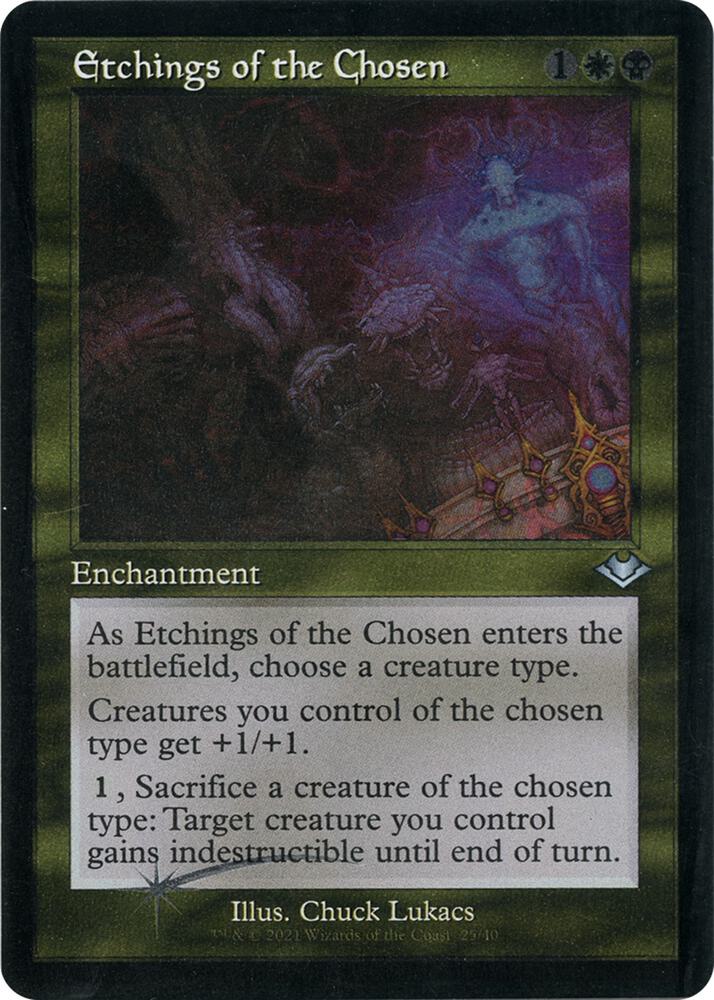 Etchings of the Chosen Retro Frame Foil Etched 25 (Modern Horizons)  - Retro Etched Foil