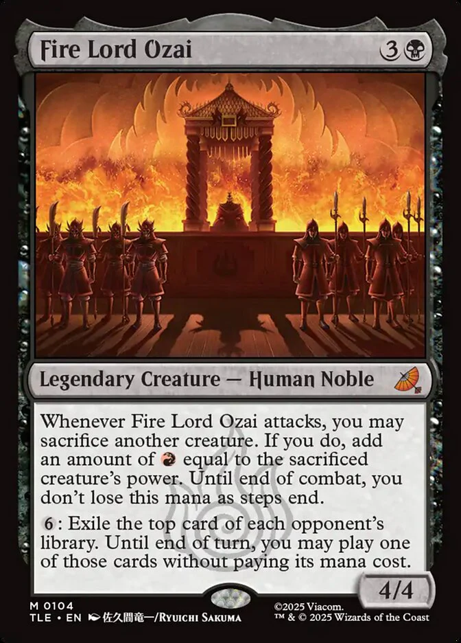 Fire Lord Ozai 104/317 (Avatar: The Last Airbender: Eternal-Legal)  - Foil