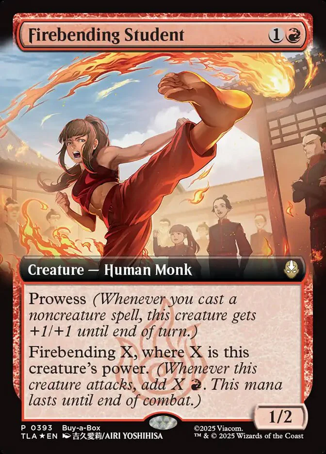 Firebending Student Extended Art 393/286 (Buy-A-Box Promos) - Foil
