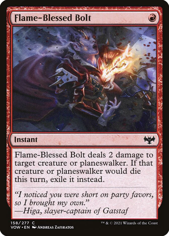 Flame-Blessed Bolt 158/277 (Innistrad: Crimson Vow)