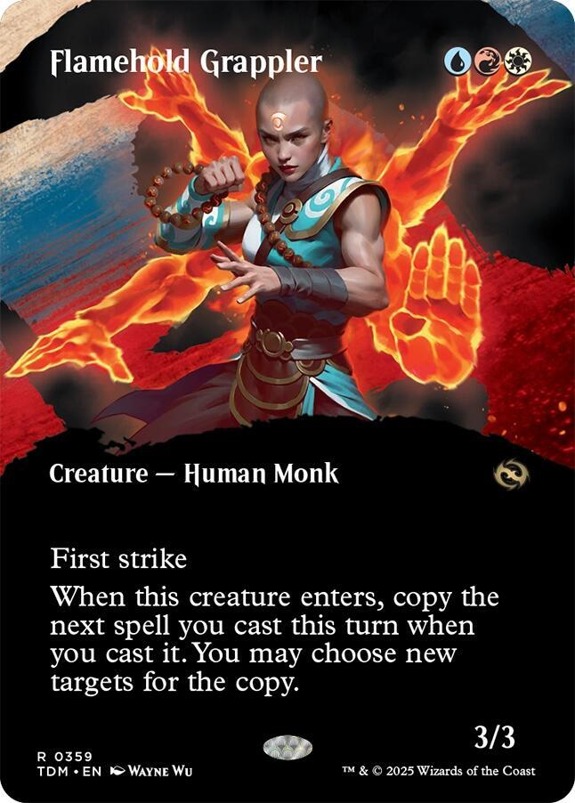 Flamehold Grappler 359/291 (Tarkir: Dragonstorm)  - Borderless Foil