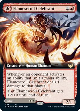 Flamescroll Celebrant Extended Art 324/275 (Strixhaven: School of Mages)  - Foil
